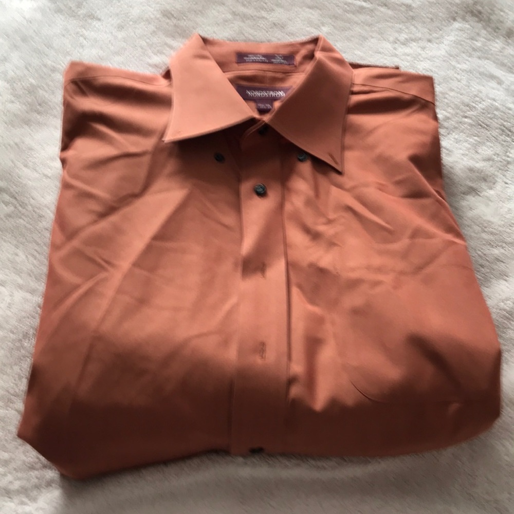 Men’s Orange Nordstrom Dress Shirt 17 1/2 - 35